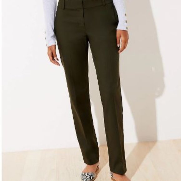 Loft Pants: Straight Leg Pants In Doubleweave - Picture 2 of 4